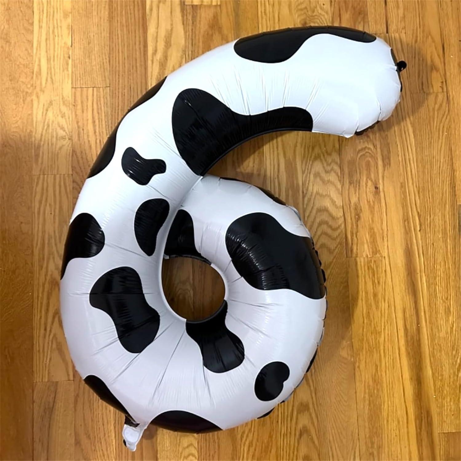 Globo Número 3 Grande 101.6 cm Impresión de Vaca Decoración