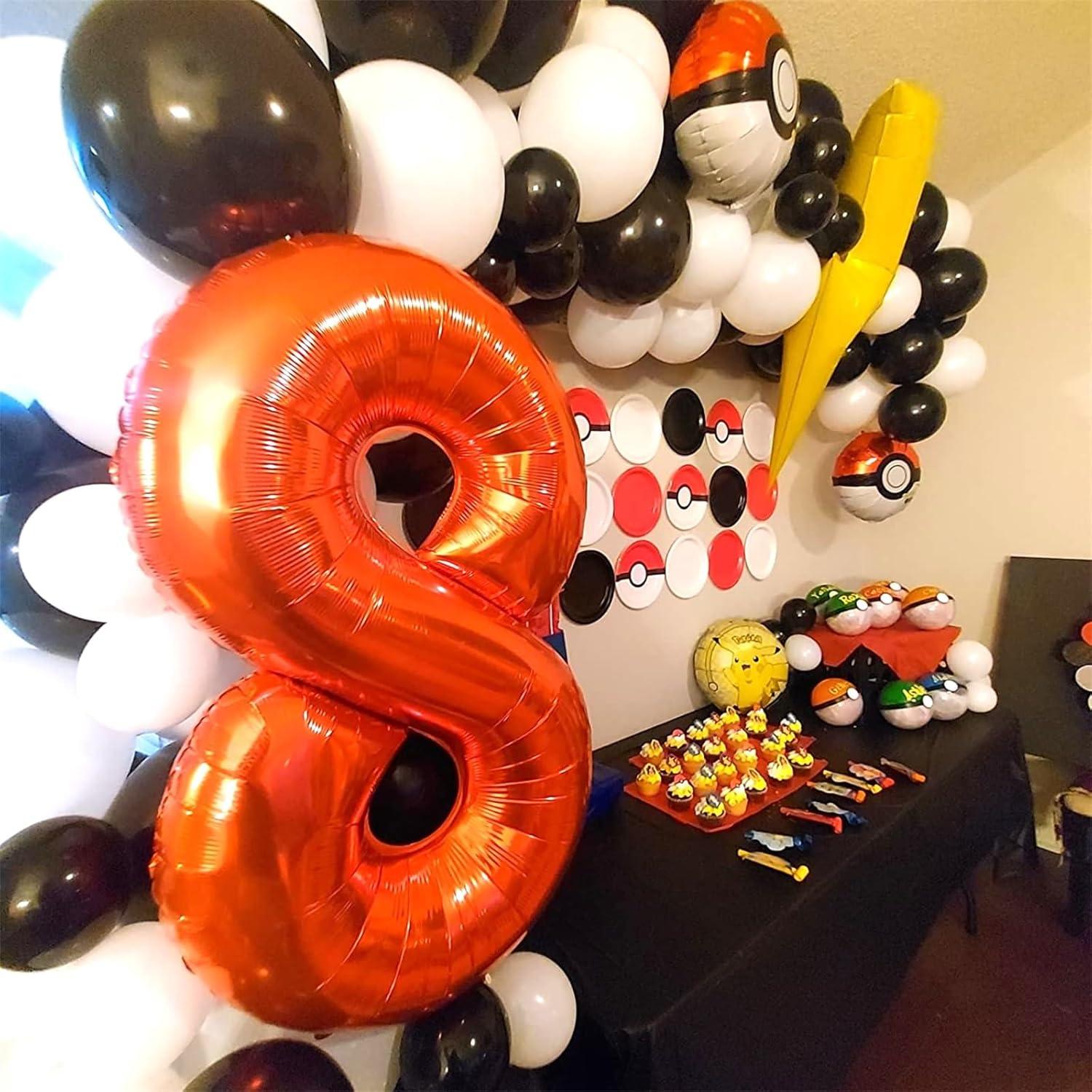 Globo Número 8 Rojo 101,6 cm Autoinflable para Fiestas