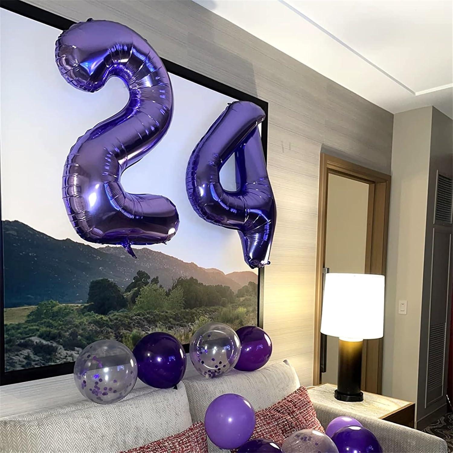 Globo de Número 2 Morado 101,6 cm para Cumpleaños