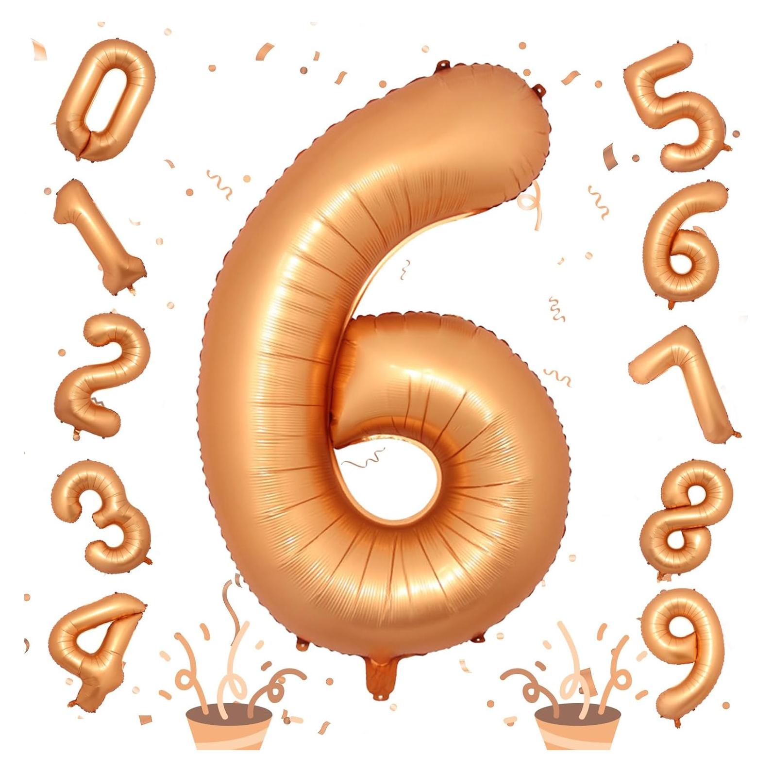 Globo Gigante Naranja 6 Autoinflable 100 cm para Fiestas