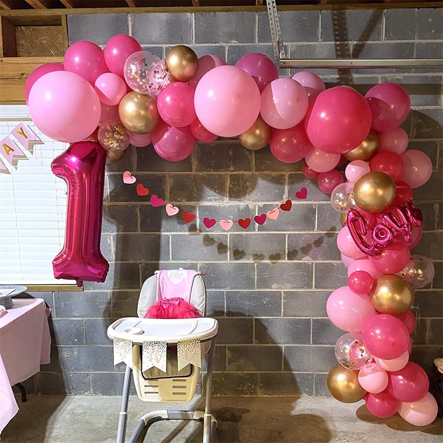 Globo Número 1 Rosa Fucsia 101,6 cm para Cumpleaños