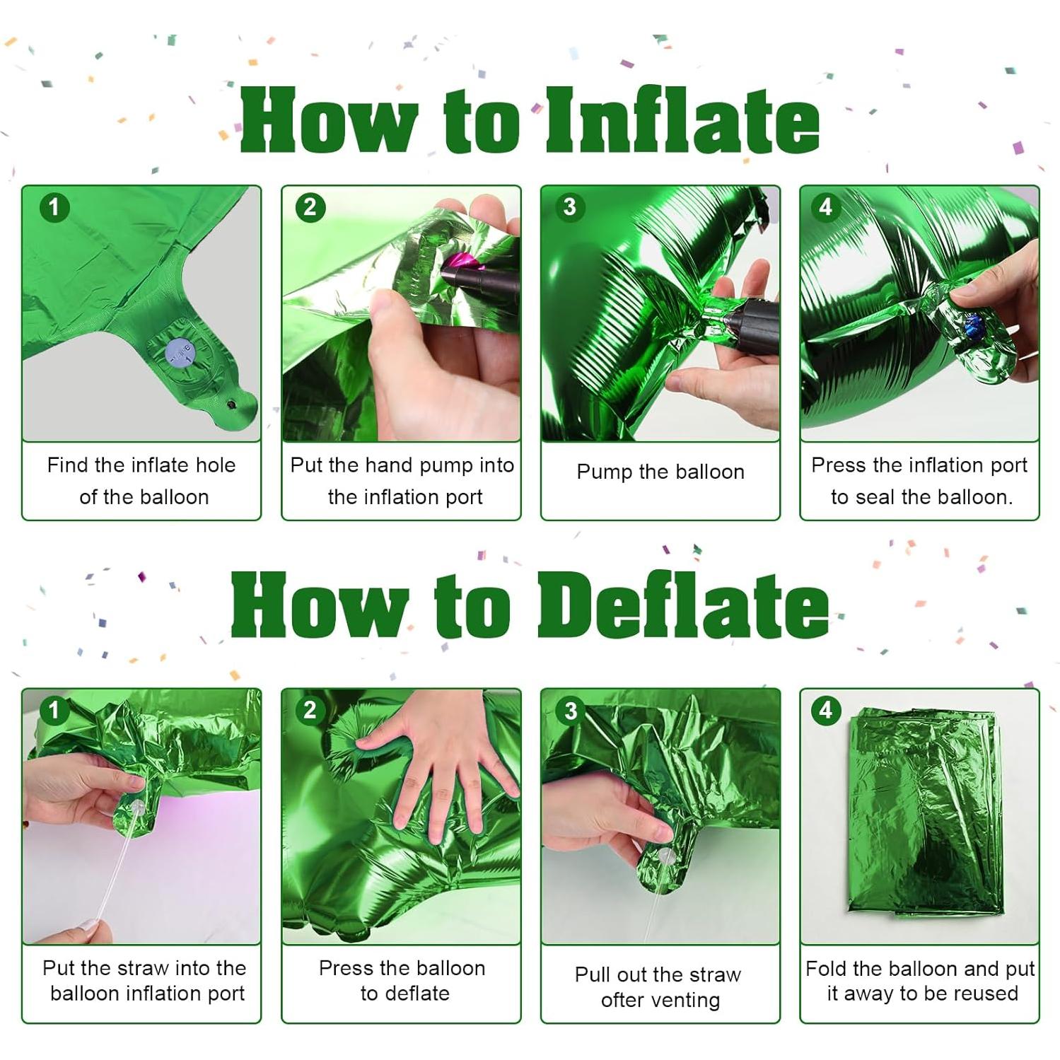 Globo Número 5 Verde Oscuro 101,6 cm Aluminio Autoinflable