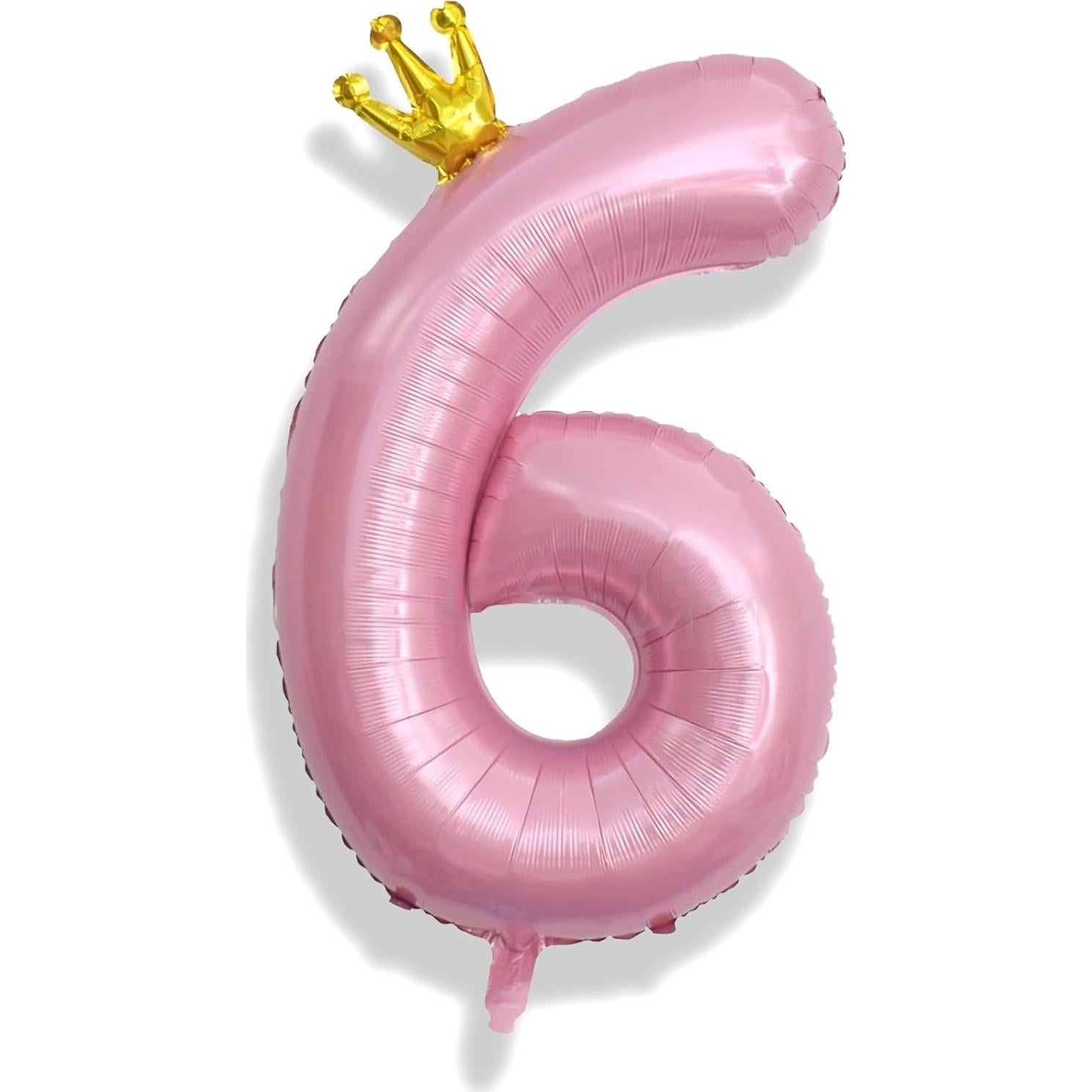 Globo de Número 6 Rosa Claro 101,6 cm para Fiestas