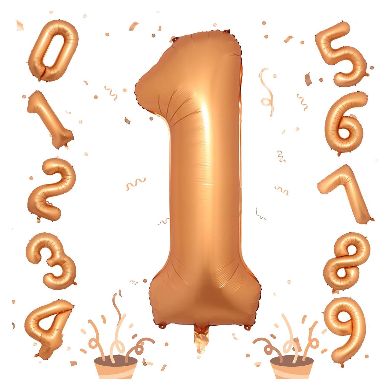 Globo Número 1 Naranja Isndare 101,6 cm Decoración Fiesta