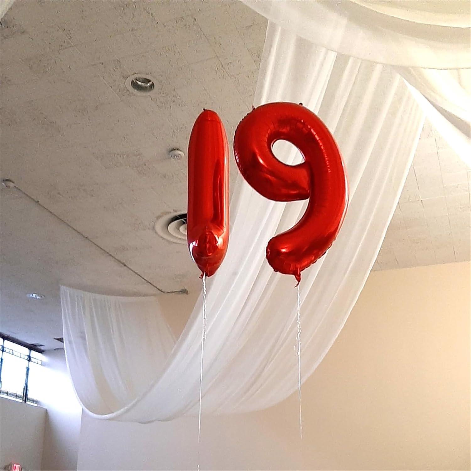 Globo Gigante Número 9 Rojo 101,6 cm para Cumpleaños