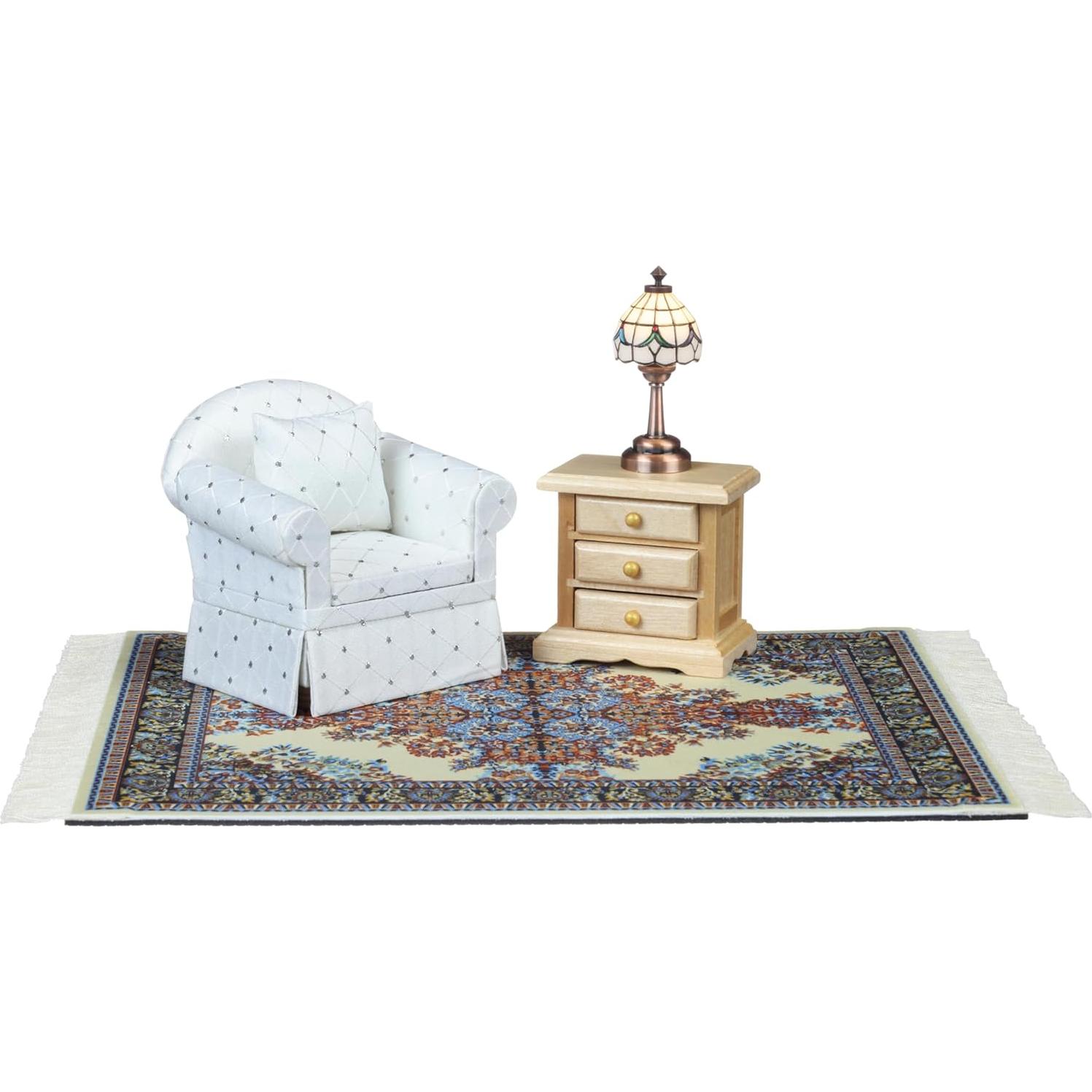 Lámpara de mesa Tiffany Inusitus LED para casas de muñecas