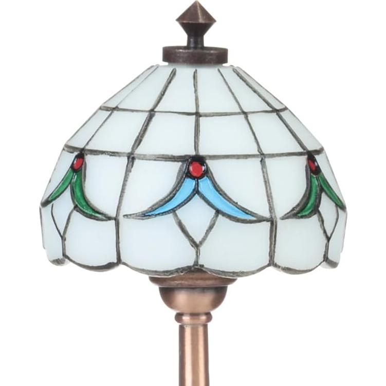 Lámpara de mesa Tiffany Inusitus LED para casas de muñecas