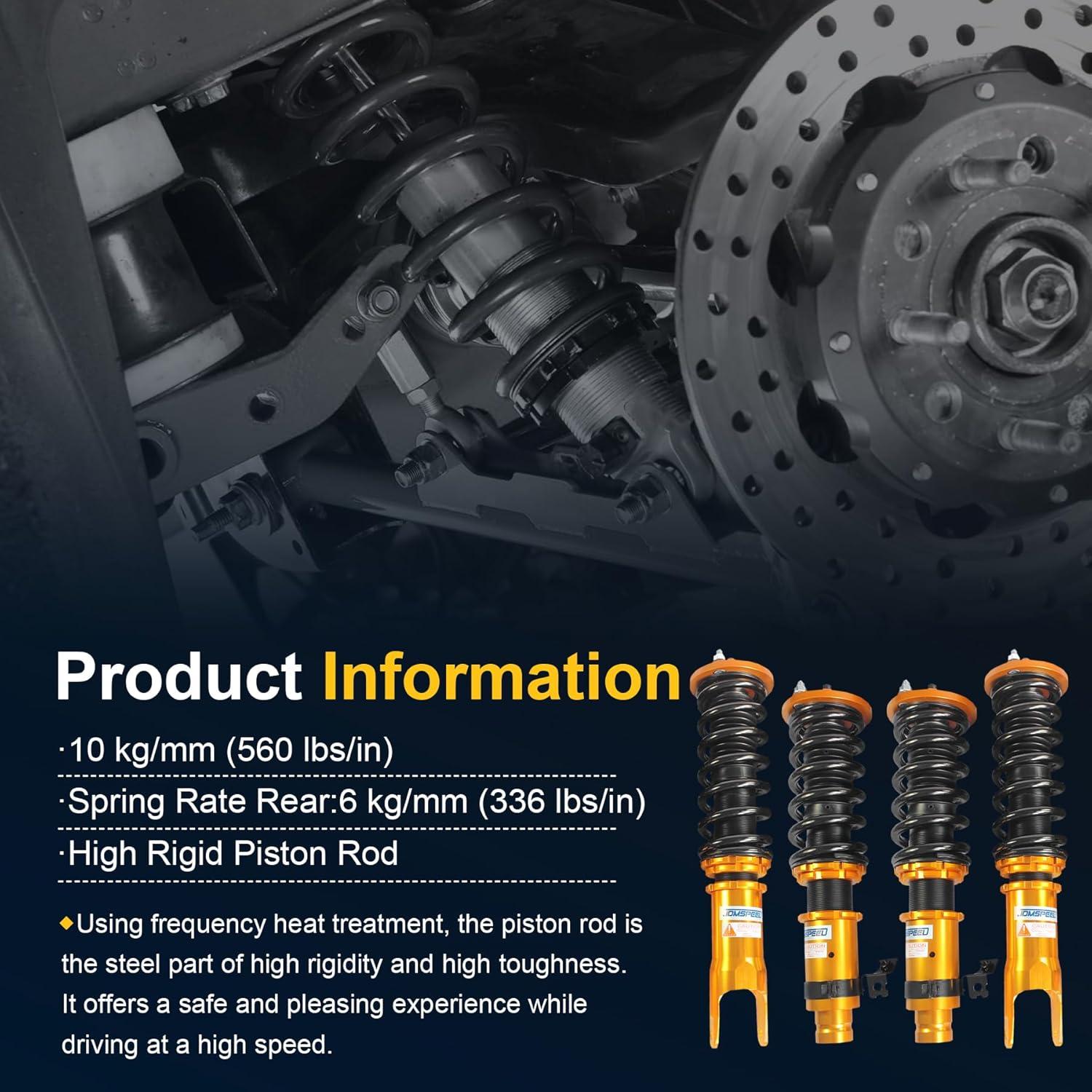 Juego de Amortiguadores Ajustables JDMSPEED para Honda Civic 1996-2000