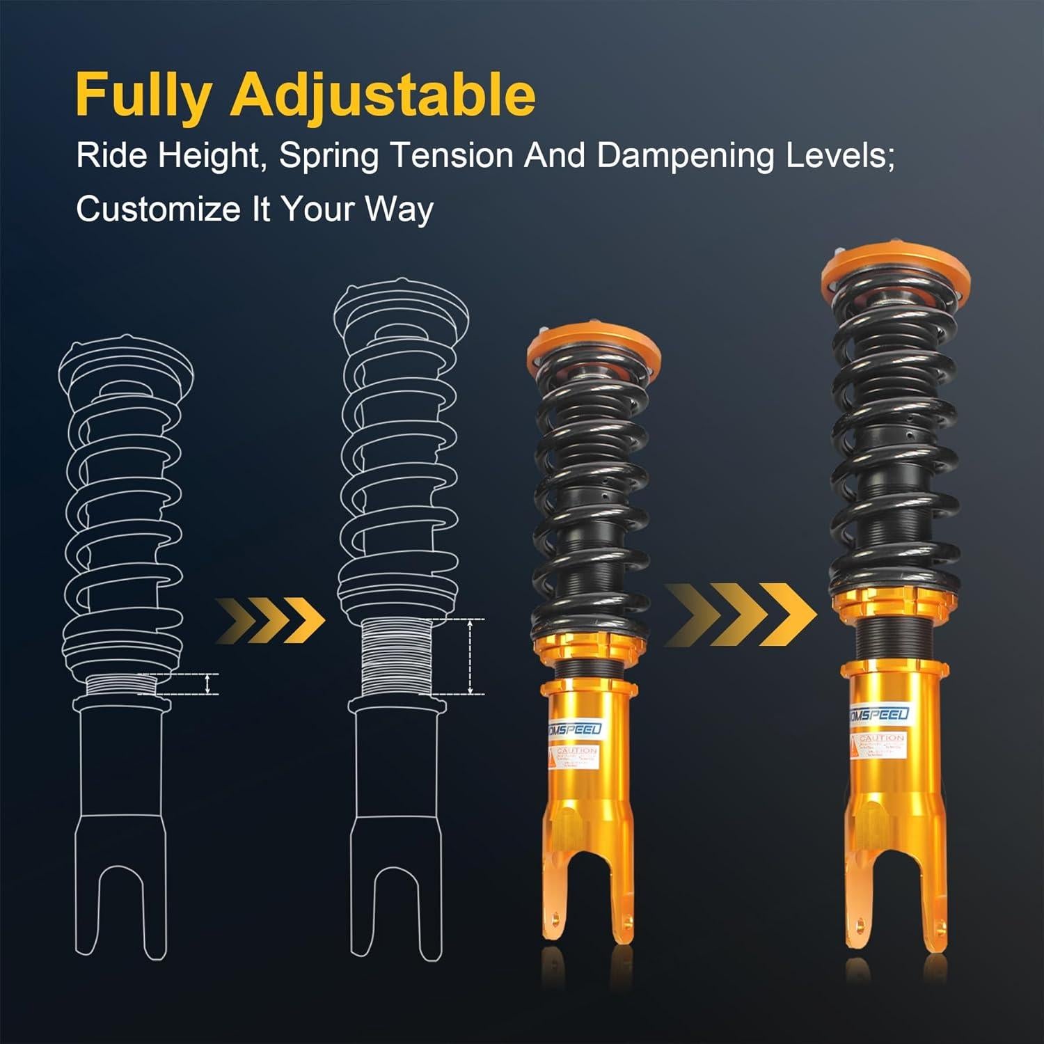 Juego de Amortiguadores Ajustables JDMSPEED para Honda Civic 1996-2000