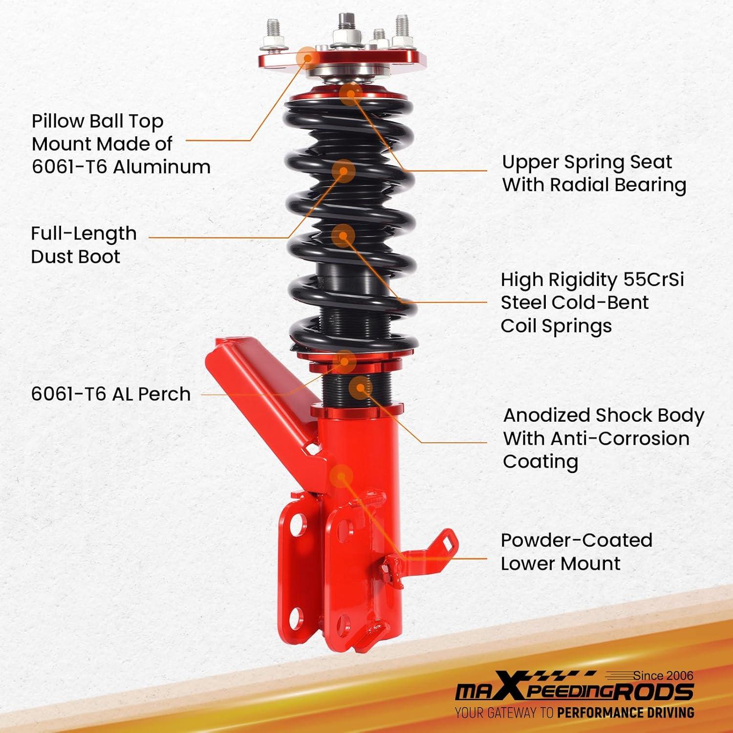 Coilovers Ajustables maXpeedingrods para Honda Civic 2001-2005