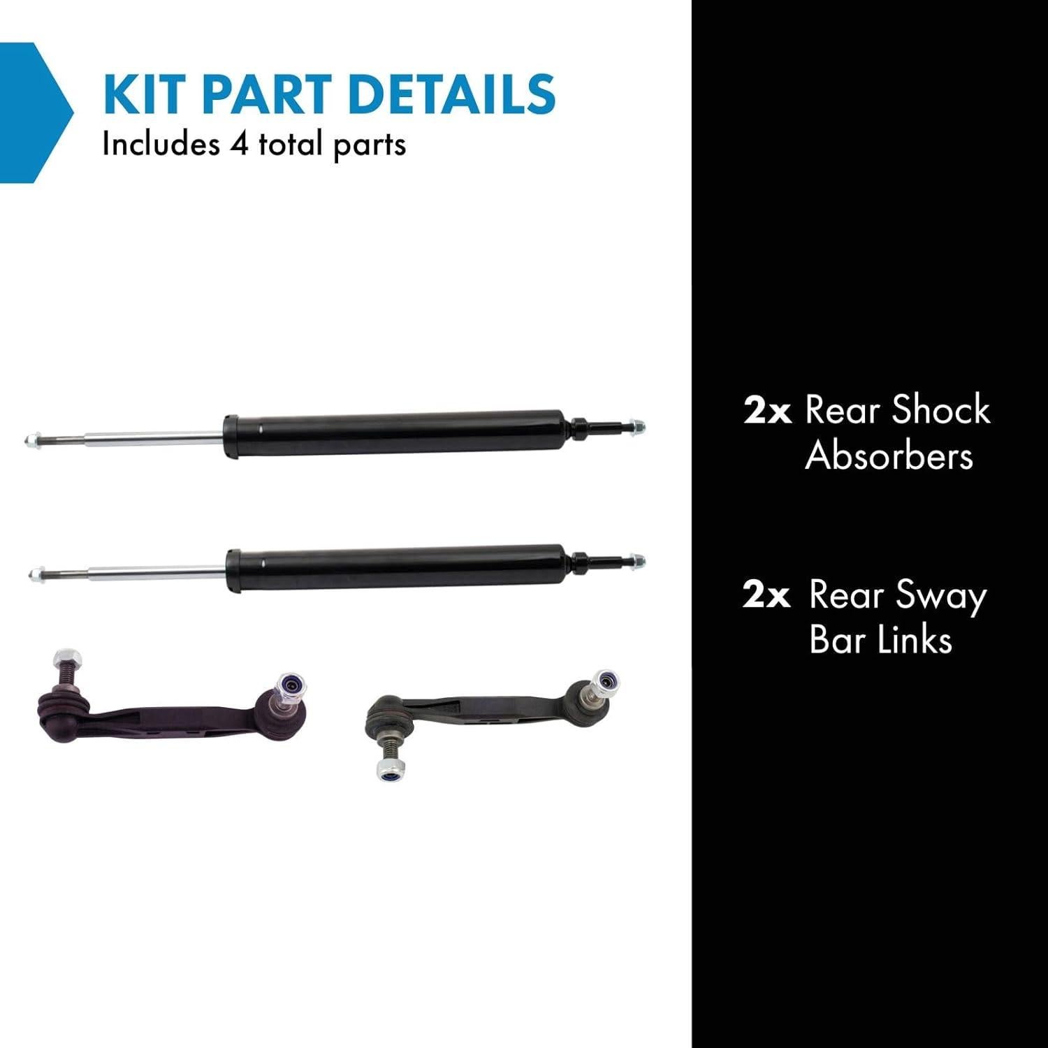 Kit de Suspensión TRQ 4 Piezas Amortiguadores BMW X1 2013-2015