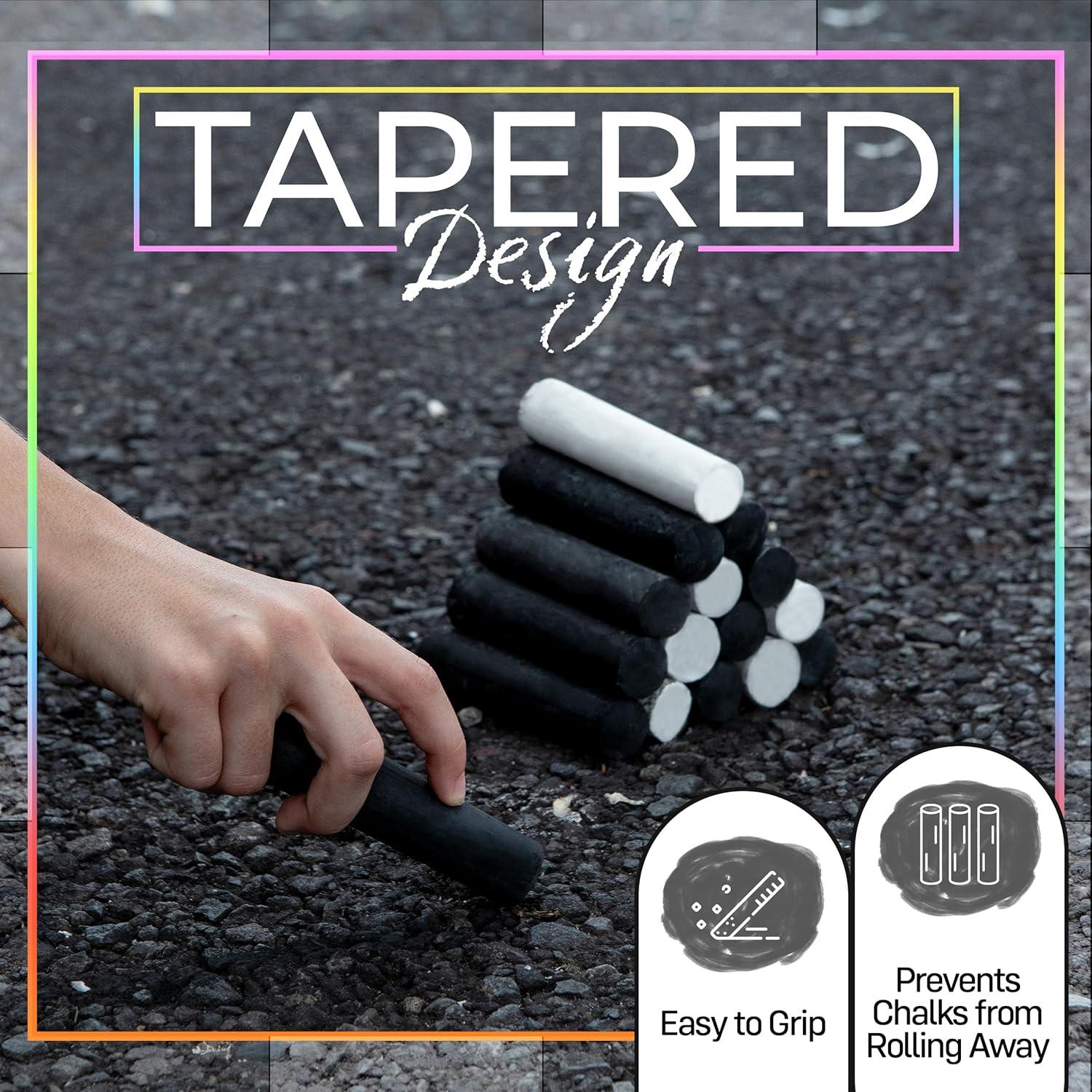 Cubo de 15 tizas jumbo Loddie Doddie negras y blancas