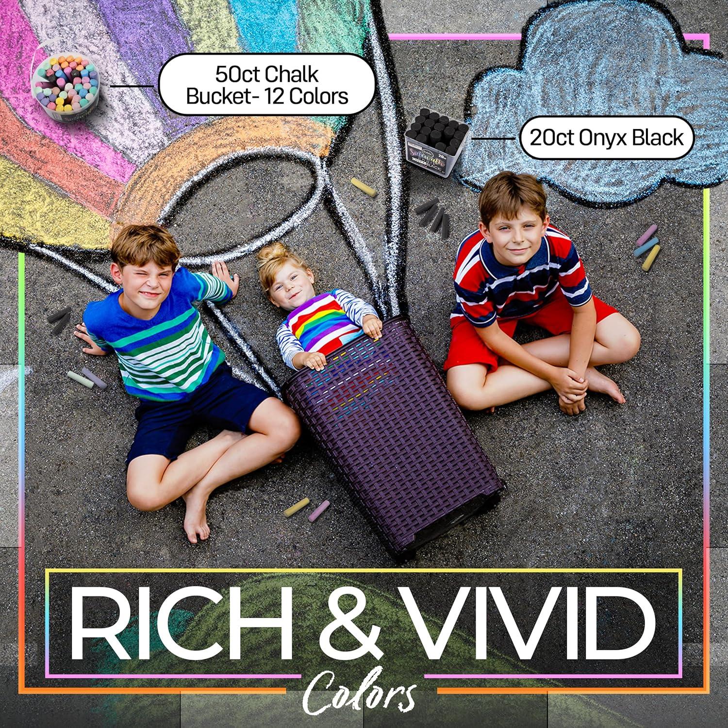 Tiza de Acera Loddie Doddie 50 Piezas Jumbo Multicolor