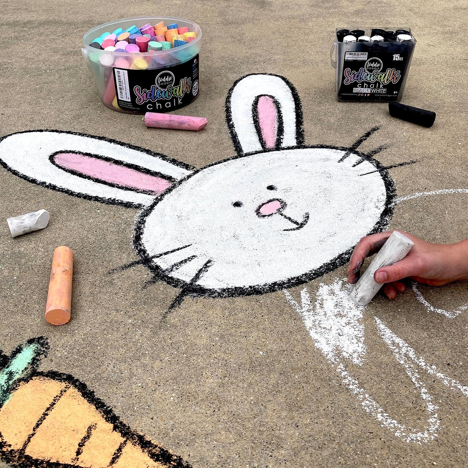 Cubo de Tiza Jumbo Blanca Loddie Doddie 20ct No Tóxica