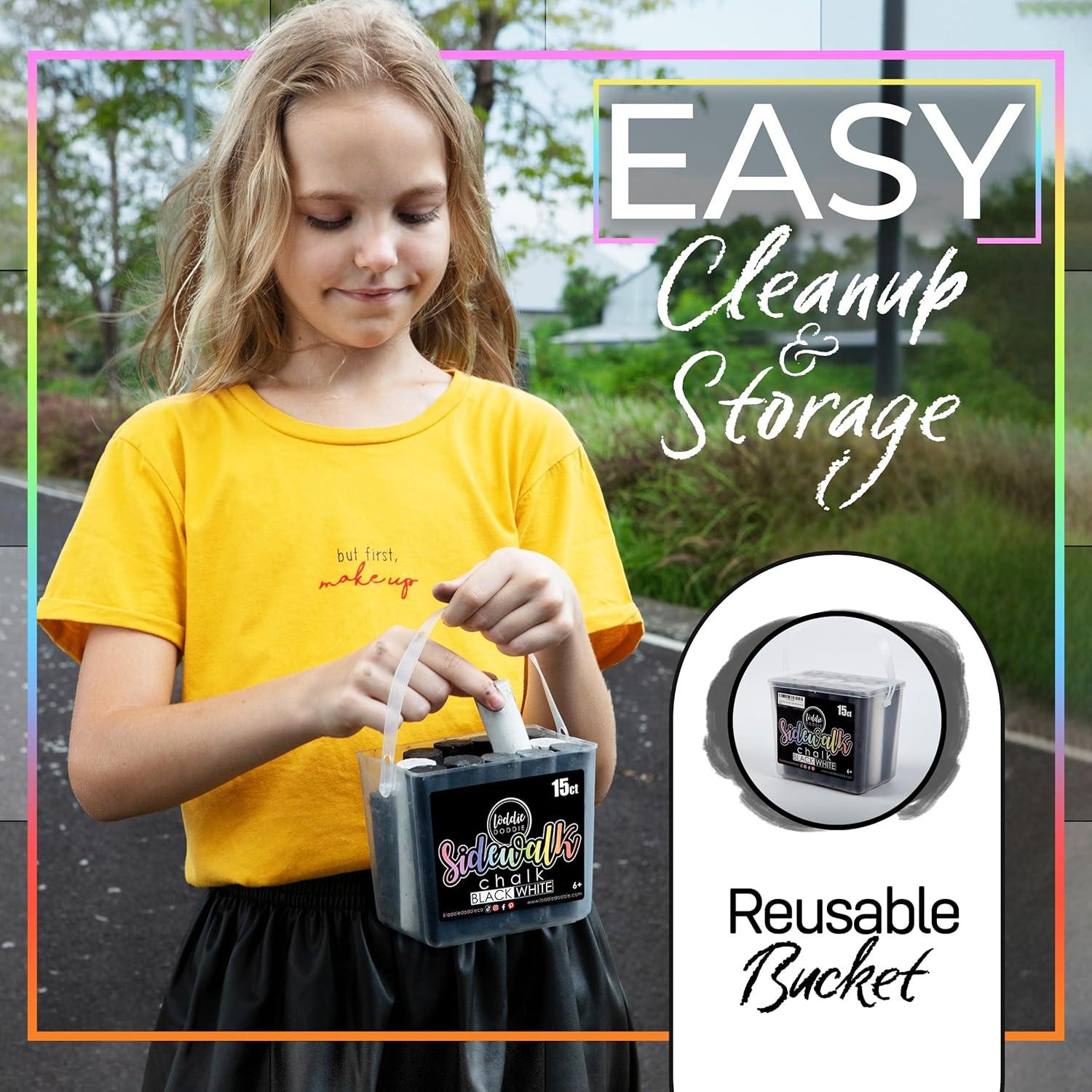 Balde Loddie Doddie 15 Tizas Jumbo Negras y Blancas