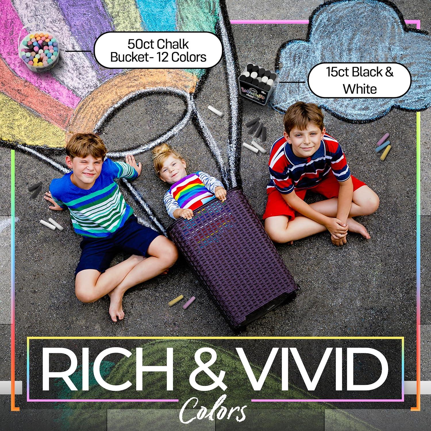 Balde Loddie Doddie 15 Tizas Jumbo Negras y Blancas