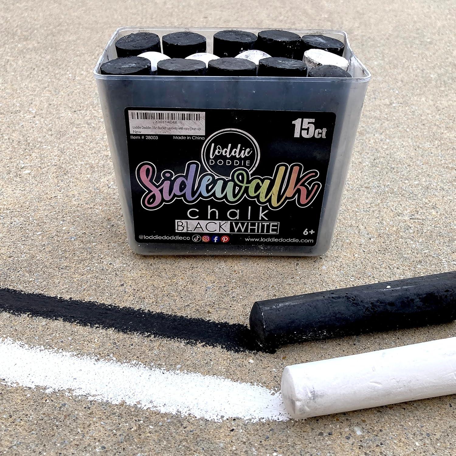 Balde Loddie Doddie 15 Tizas Jumbo Negras y Blancas