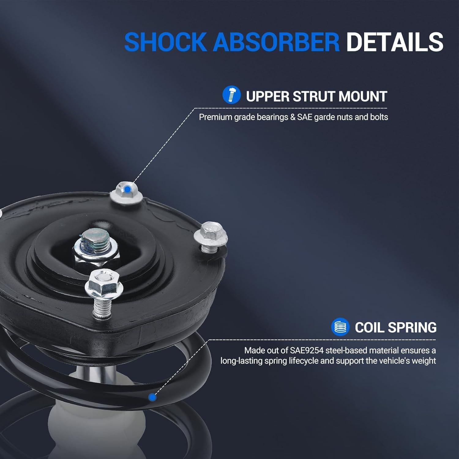 Resortes traseros completos Autoround 171953 171954 para Toyota Corolla y Chevy Prizm