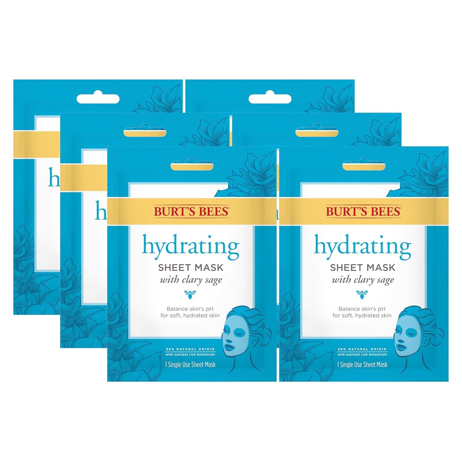 Mascarilla Hidratante Burt's Bees con Salvia Clary 1 Unidad