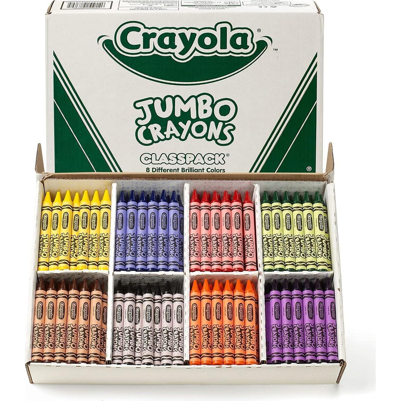 Crayones Jumbo Crayola 200ct + Crayones 800ct 16 Colores