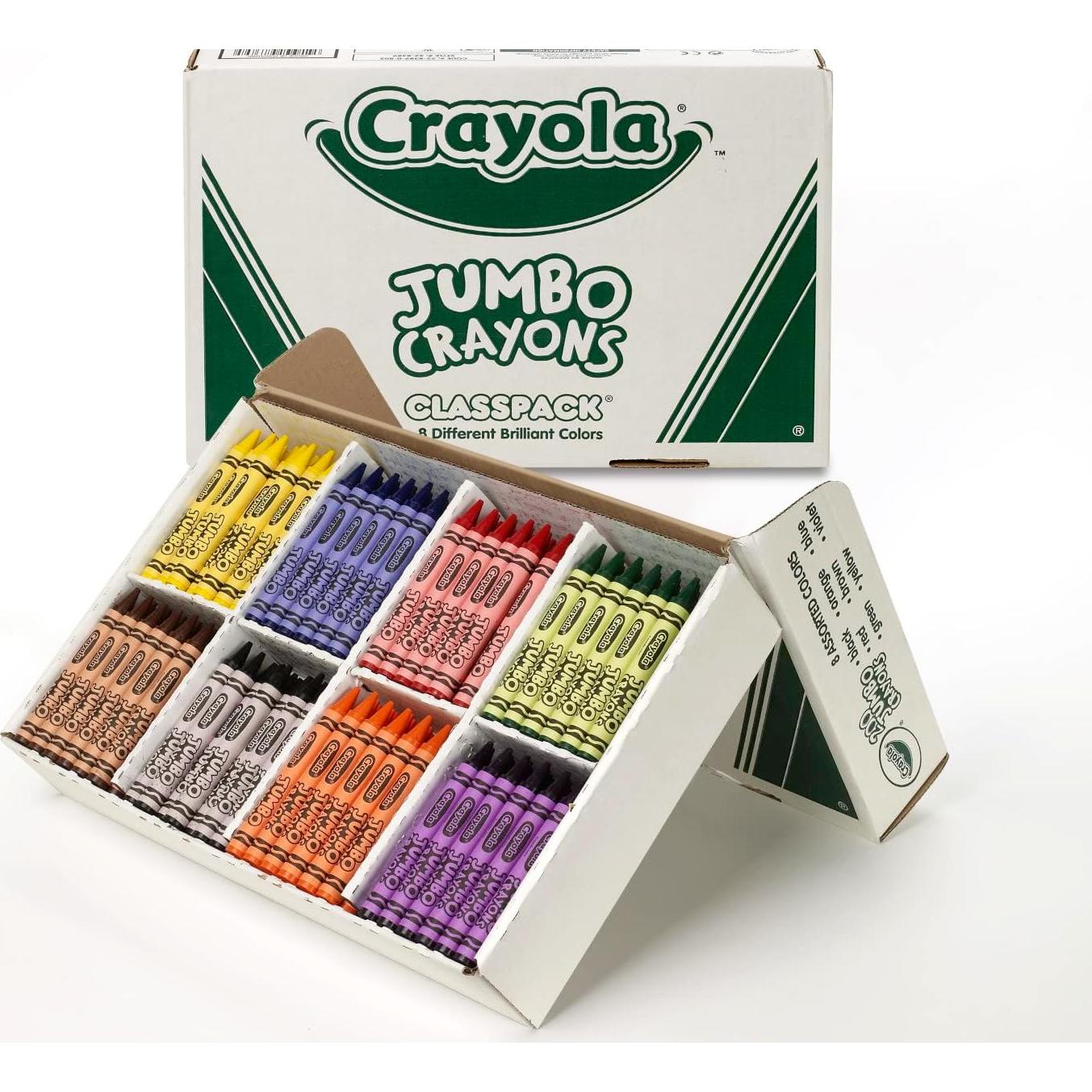 Crayones Jumbo Crayola 200ct + Crayones 800ct 16 Colores