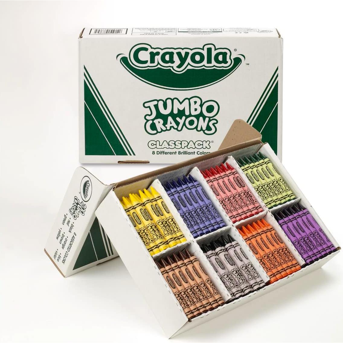 Crayones Jumbo Crayola 200ct + Crayones 800ct 16 Colores
