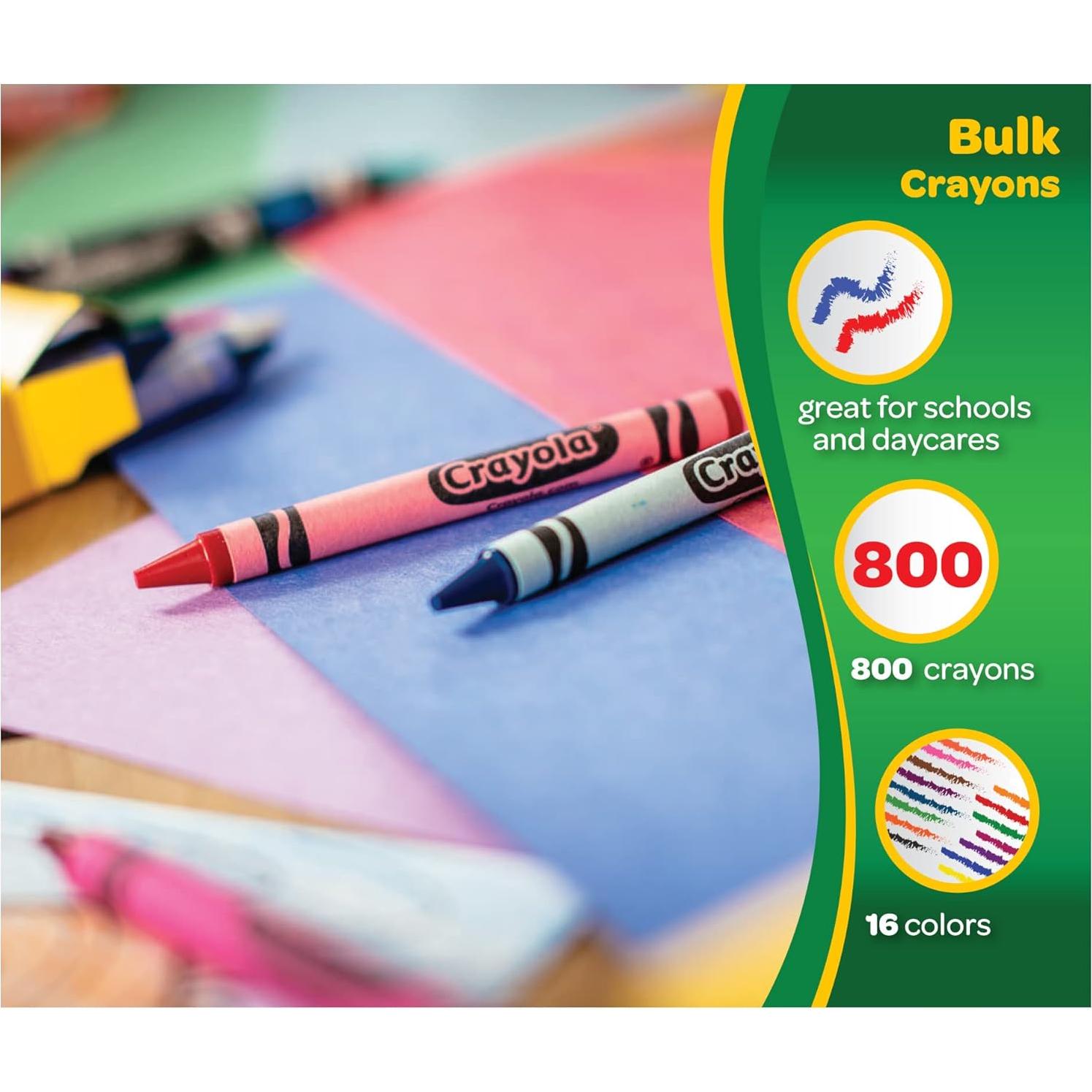Crayones Jumbo Crayola 200ct + Crayones 800ct 16 Colores