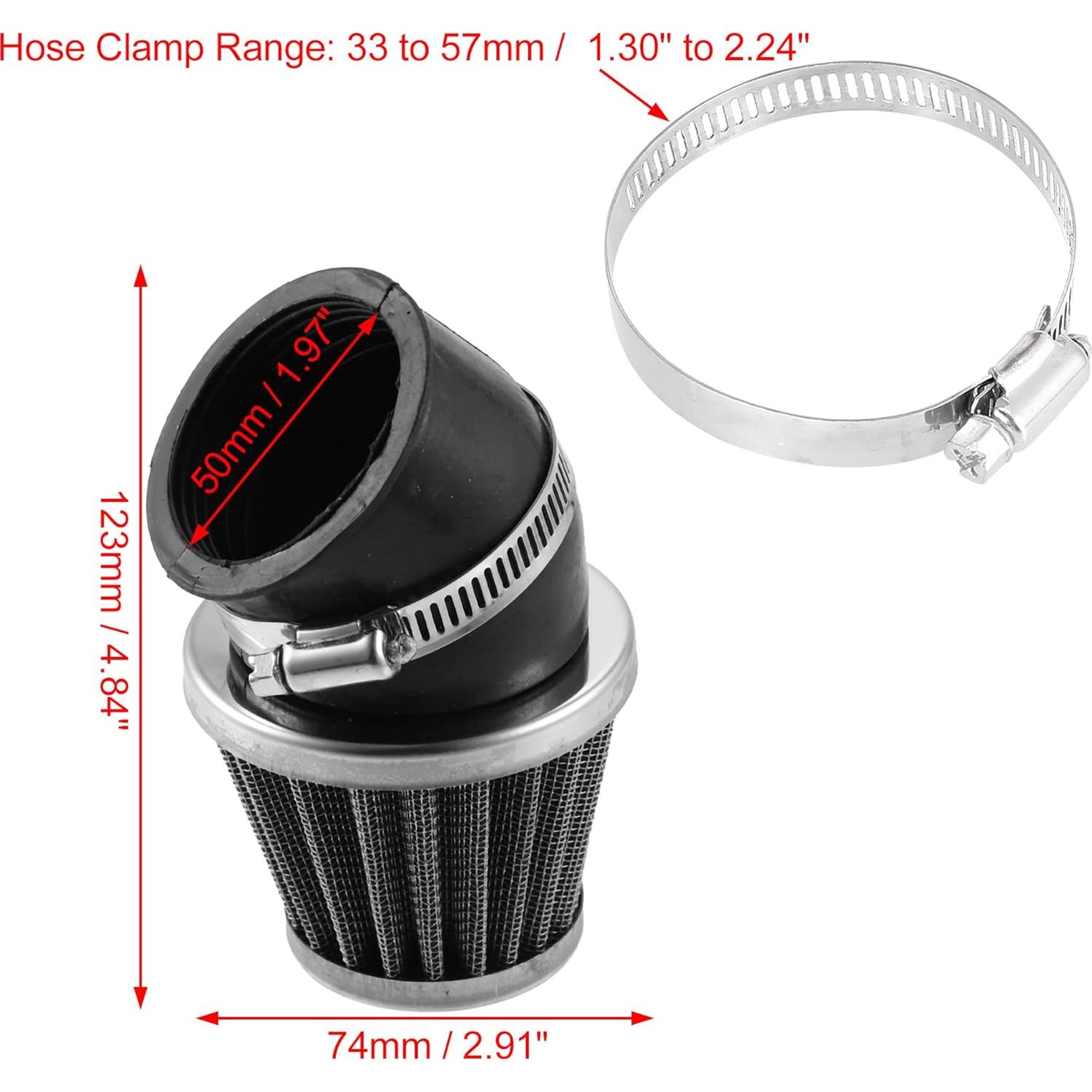 Filtro de Aire Cónico 50mm X AUTOHAUX para Motocicleta