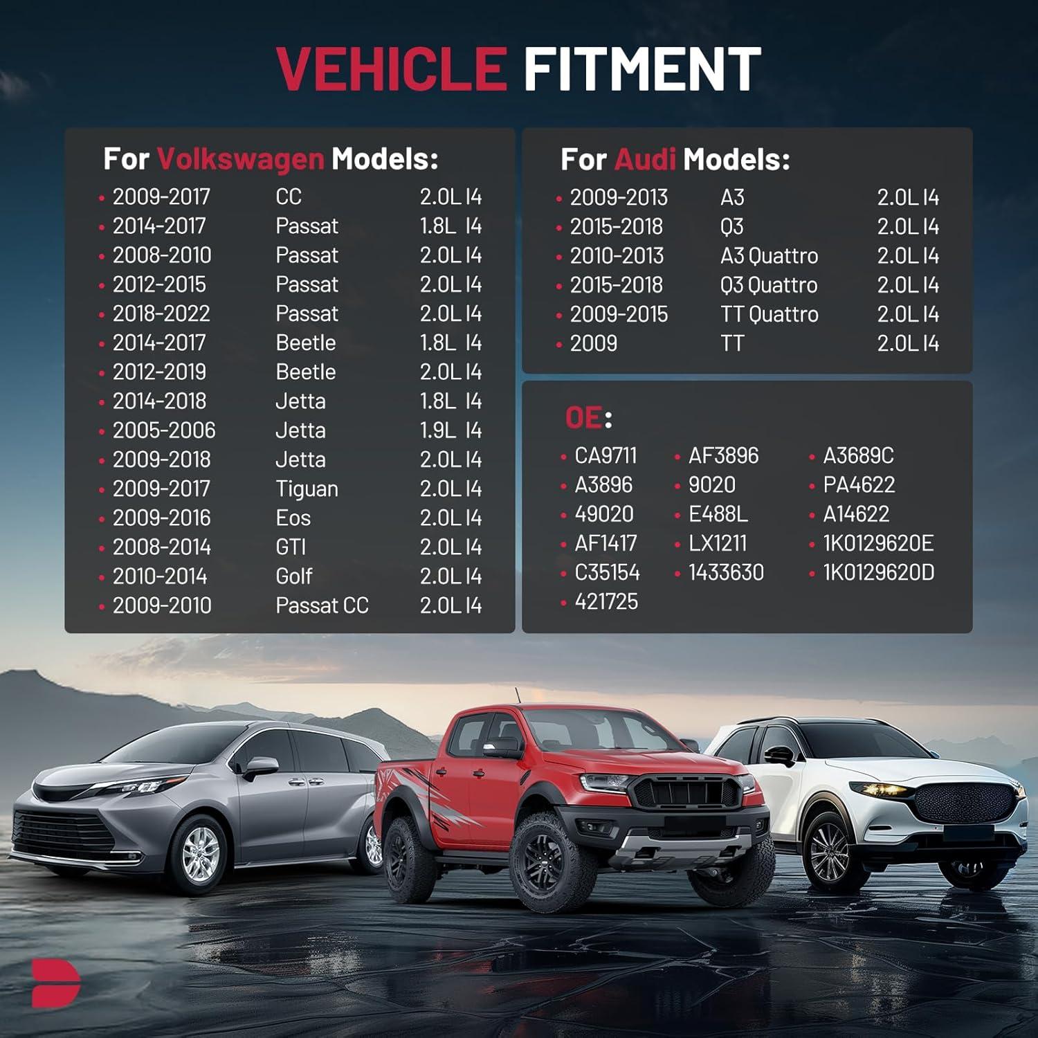 Filtro de Aire del Motor BDFHYK CA9711 para Audi y Volkswagen