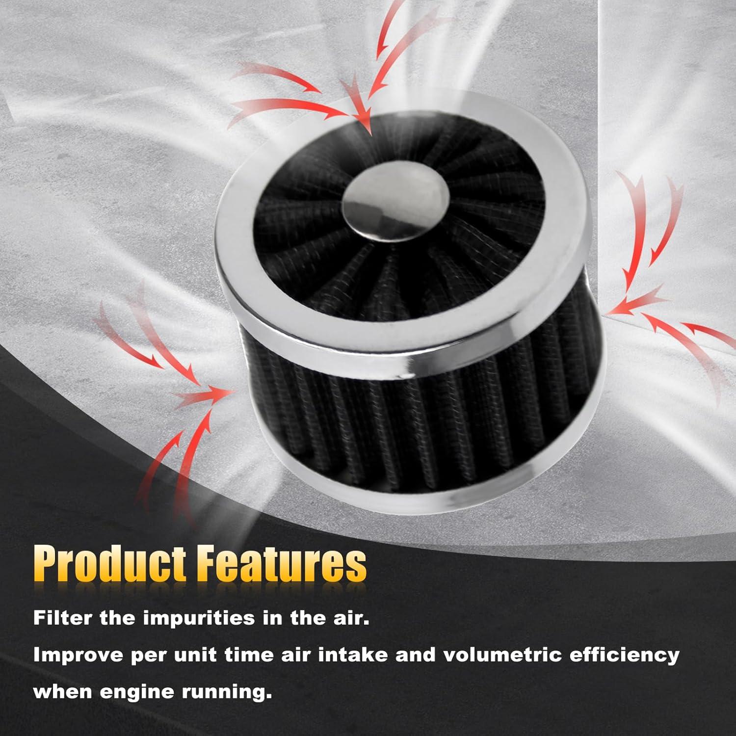 Filtro de Aire Universal Frtcaty 23mm Negro - Alto Rendimiento