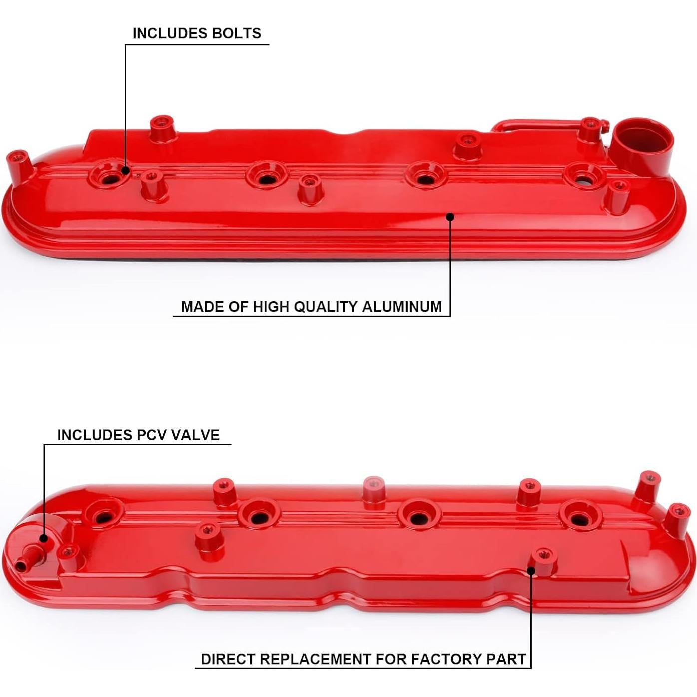 Juego de Cubiertas de Válvula MITZONE Rojo 2.5L a 6.2L
