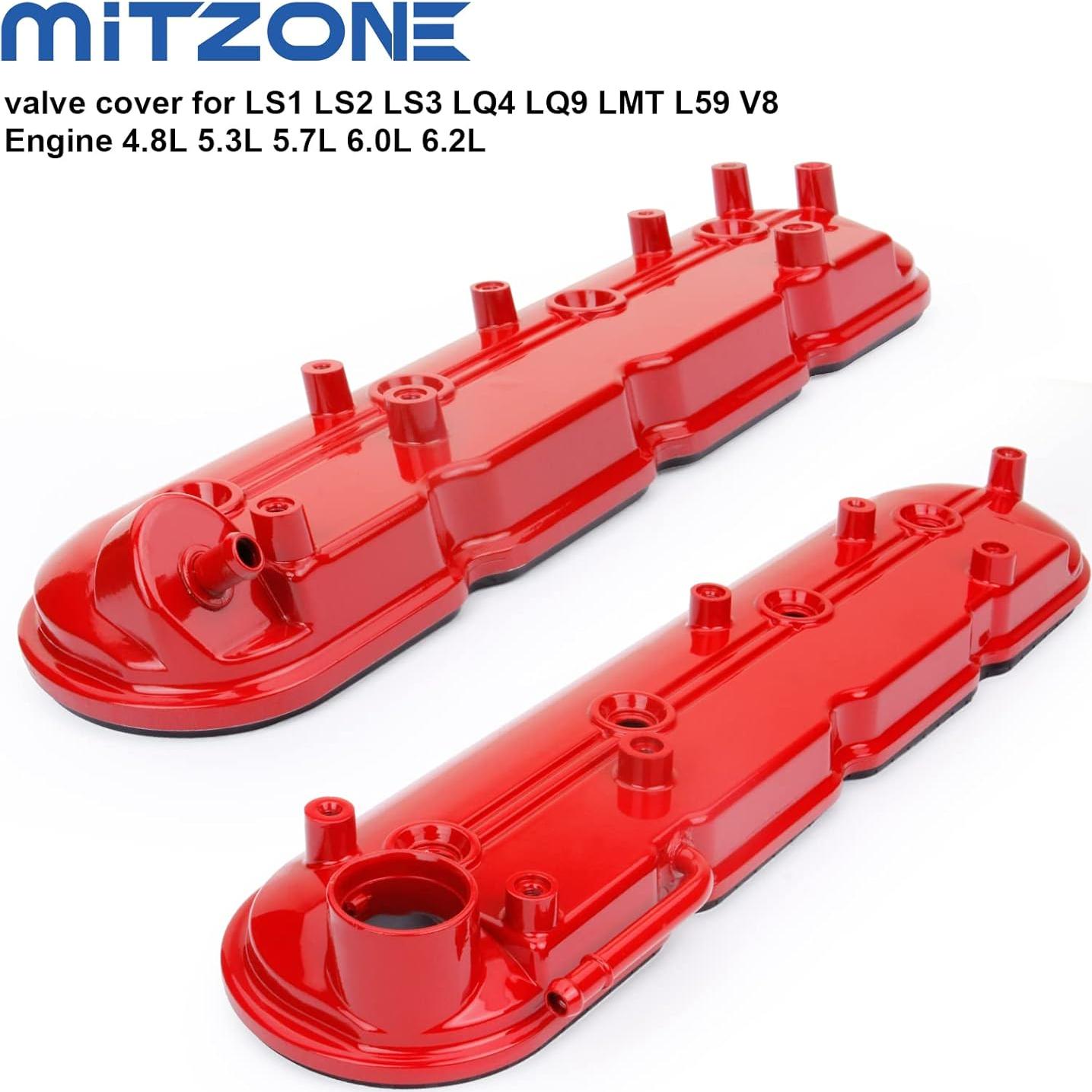 Juego de Cubiertas de Válvula MITZONE Rojo 2.5L a 6.2L