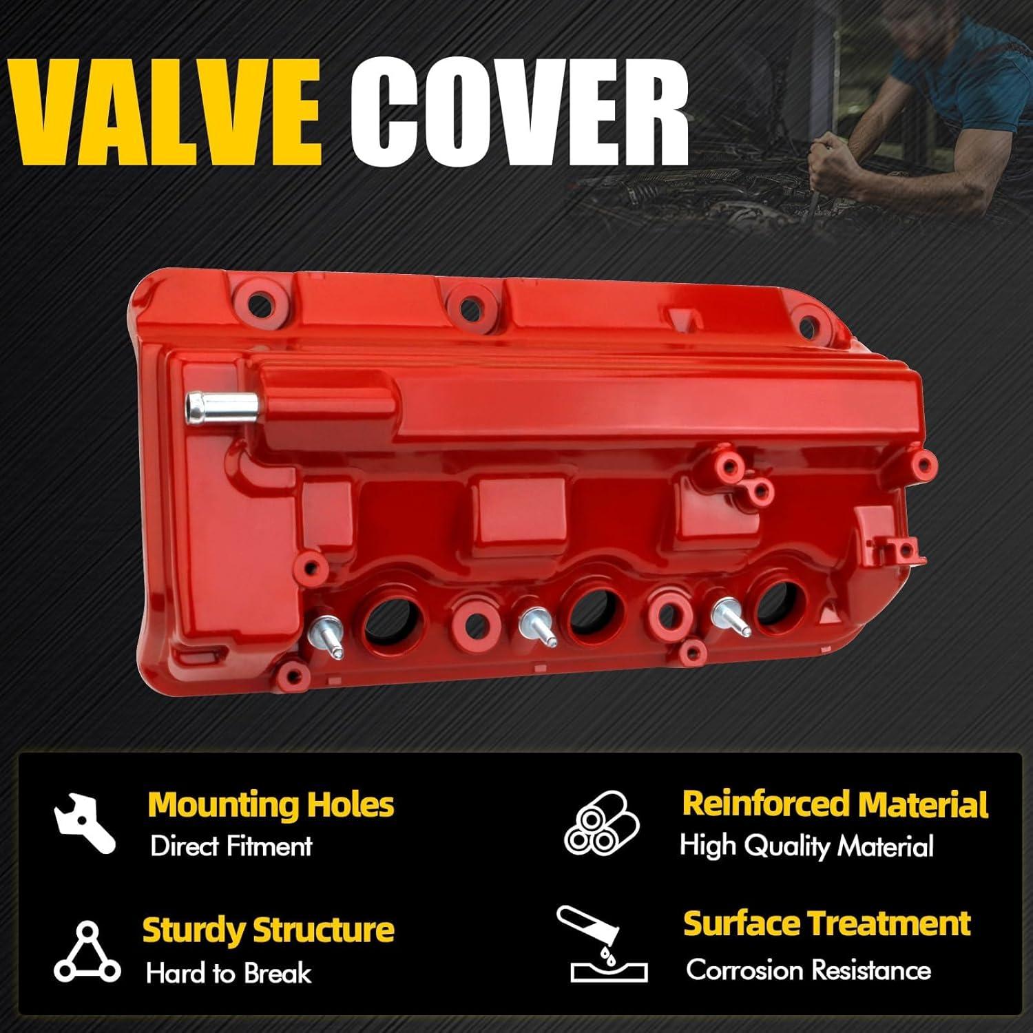 Cubierta de Válvula de Motor Aluminio Rojo MILIPARTS 3.5L 3.7L