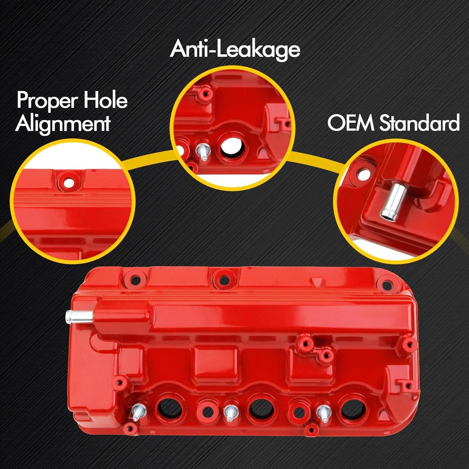 Cubierta de Válvula de Motor Aluminio Rojo MILIPARTS 3.5L 3.7L