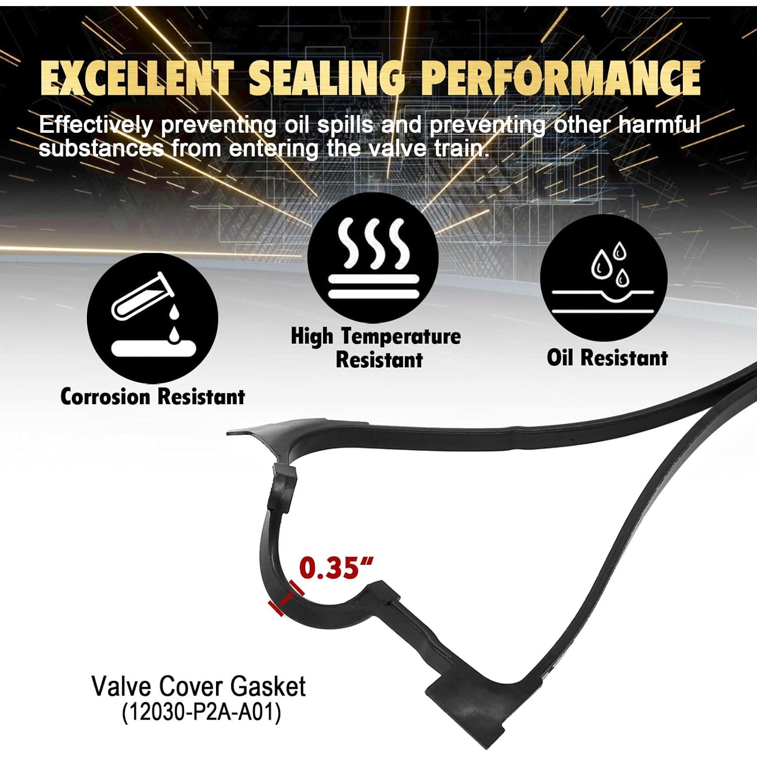 Juego de juntas de tapa de válvula Ortopia 12030-P2A-A01 para Honda