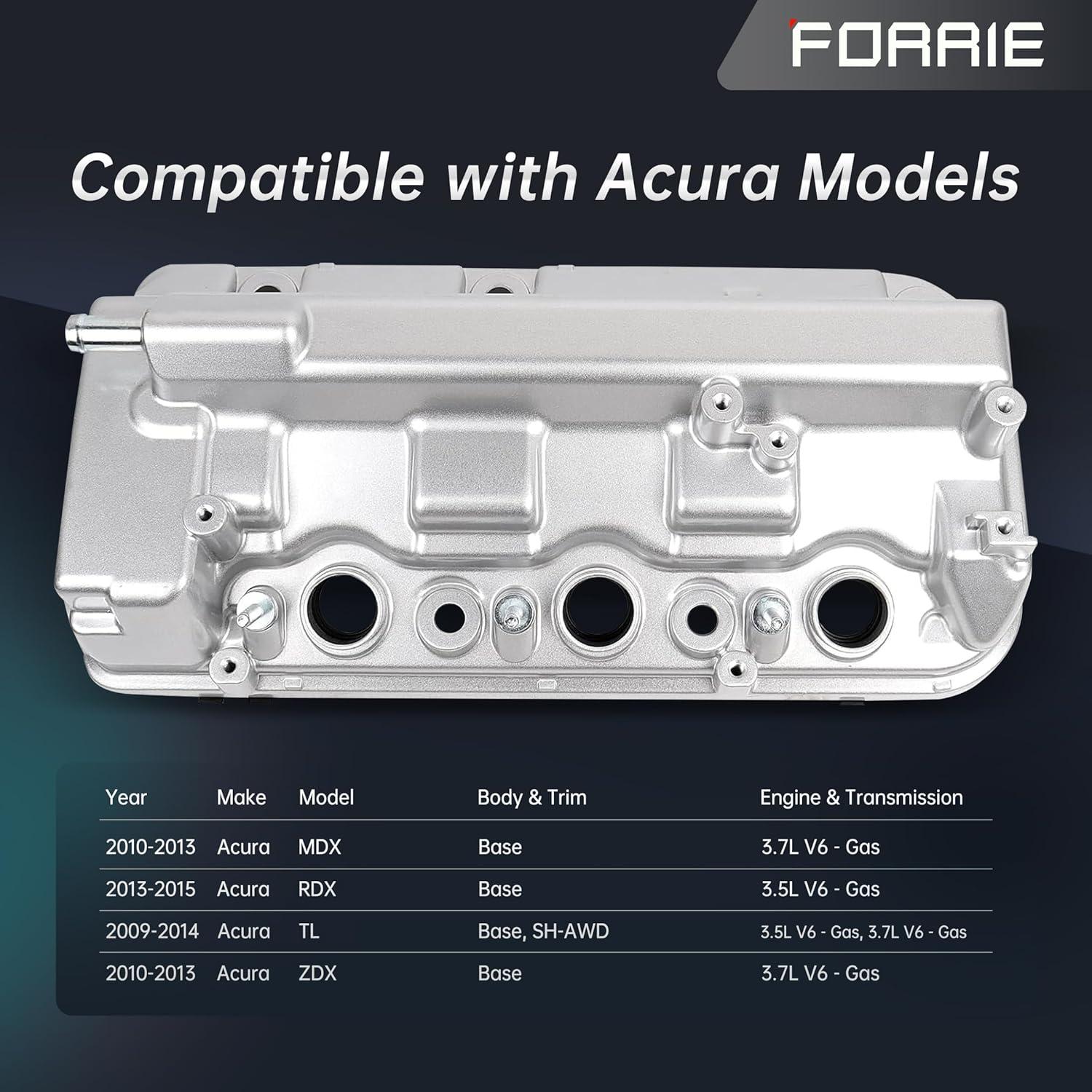 Cubierta de Válvula de Motor FORRIE Aluminio 3.5L 3.7L Honda Acura