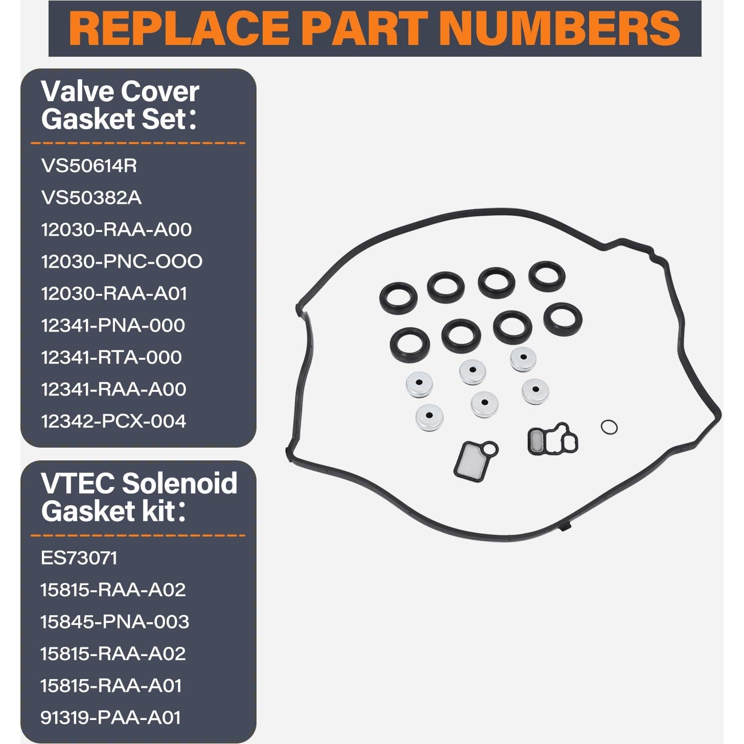 Juego de Juntas de Tapa de Válvula FEISOO VS50614R para Honda
