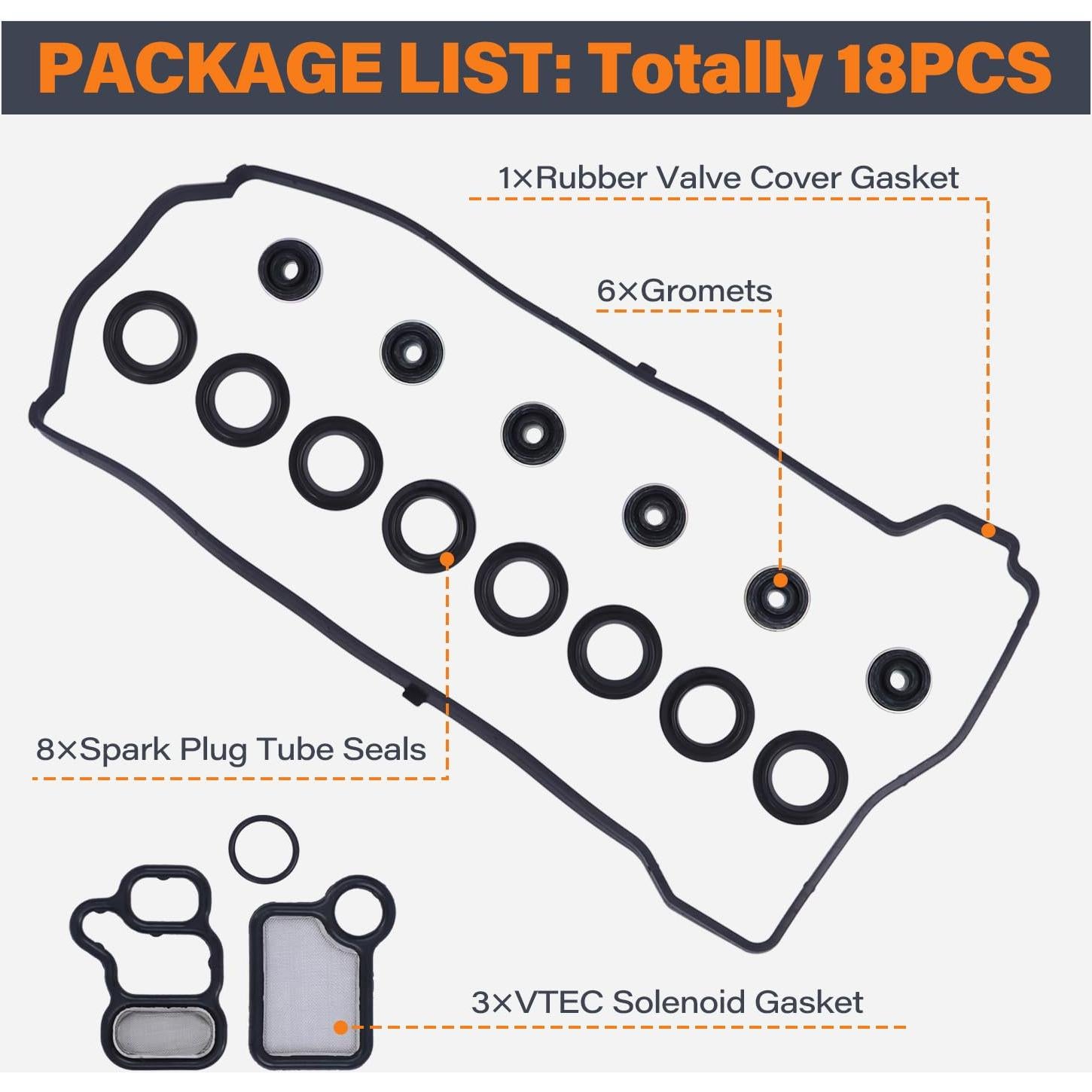 Juego de Juntas de Tapa de Válvula FEISOO VS50614R para Honda