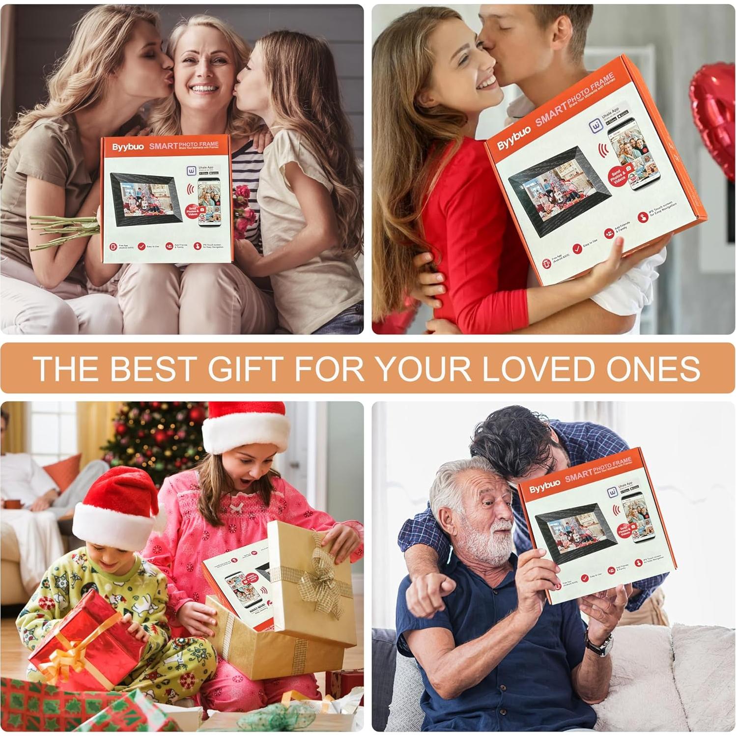 Marco de fotos digital BYYBUO 10.1" WiFi 16GB IPS