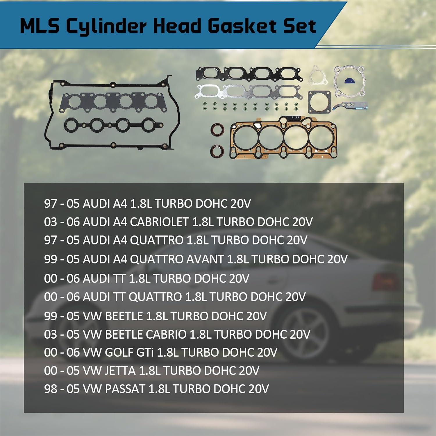 Juego de Juntas de Culata CNS para Audi Volkswagen 1.8T Turbo