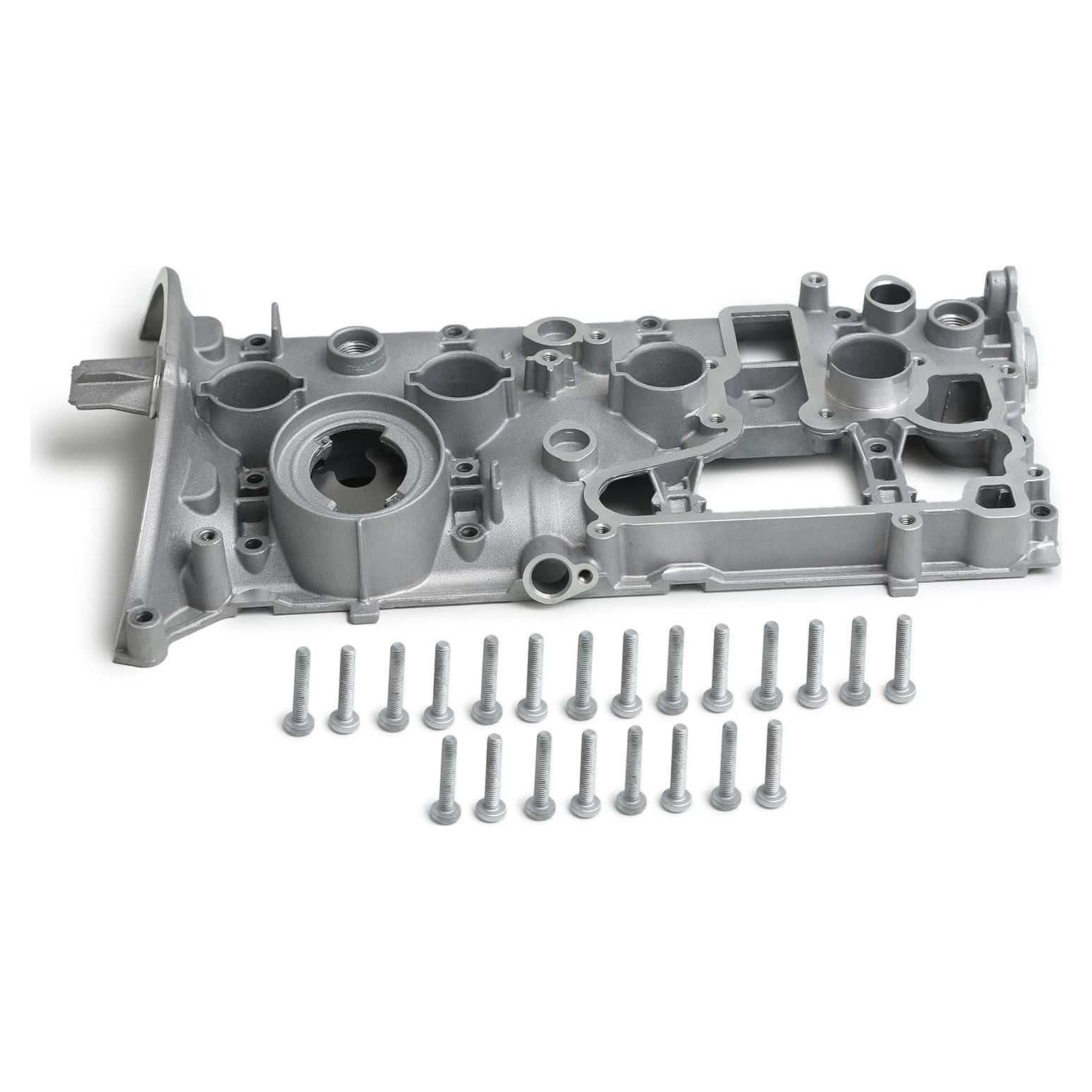 Tapa de Válvula de Cabeza de Cilindro Yiklwwy Aluminio Plata