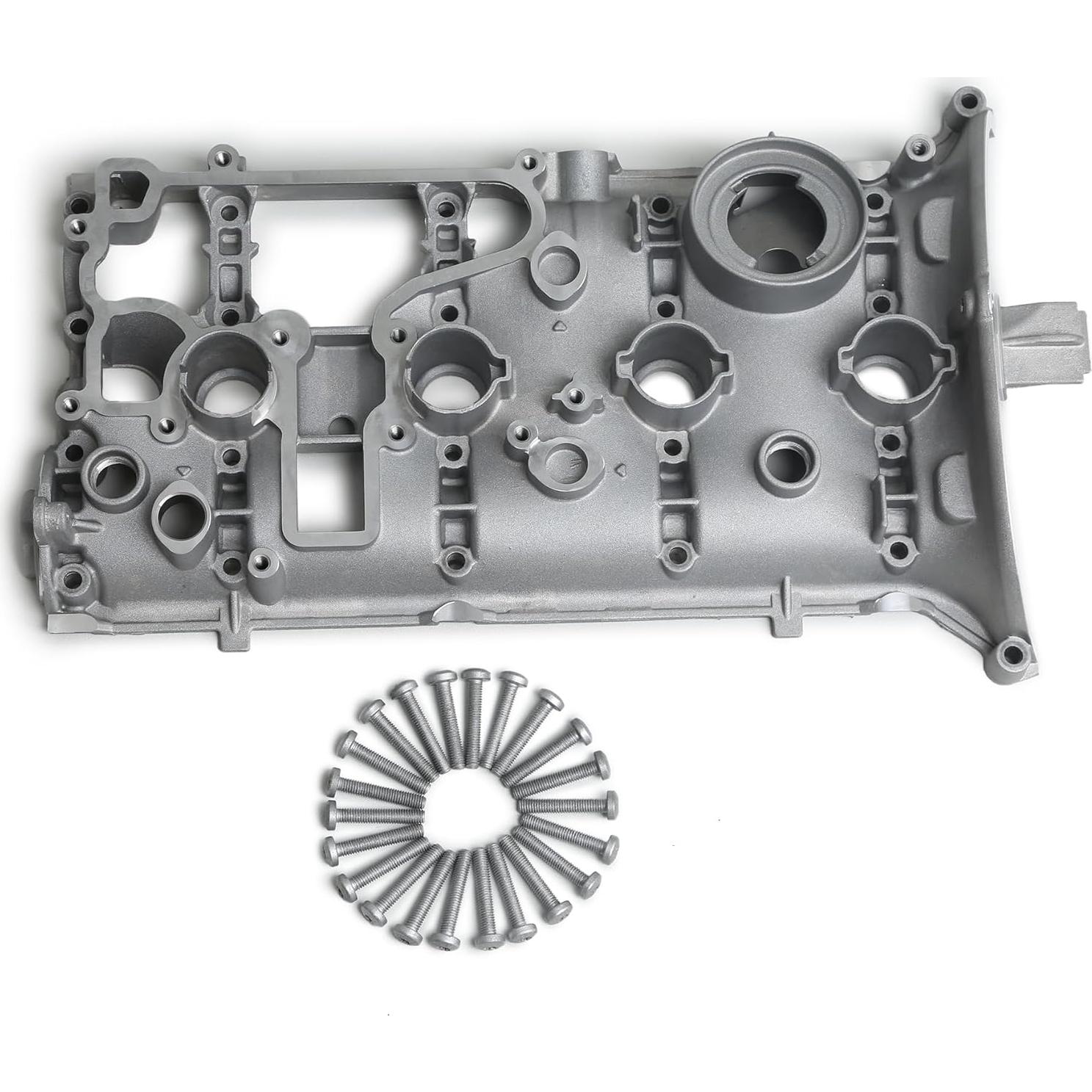 Tapa de Válvula de Cabeza de Cilindro Yiklwwy Aluminio Plata