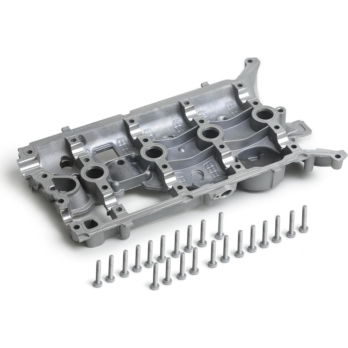 Tapa de Válvula de Cabeza de Cilindro Yiklwwy Aluminio Plata