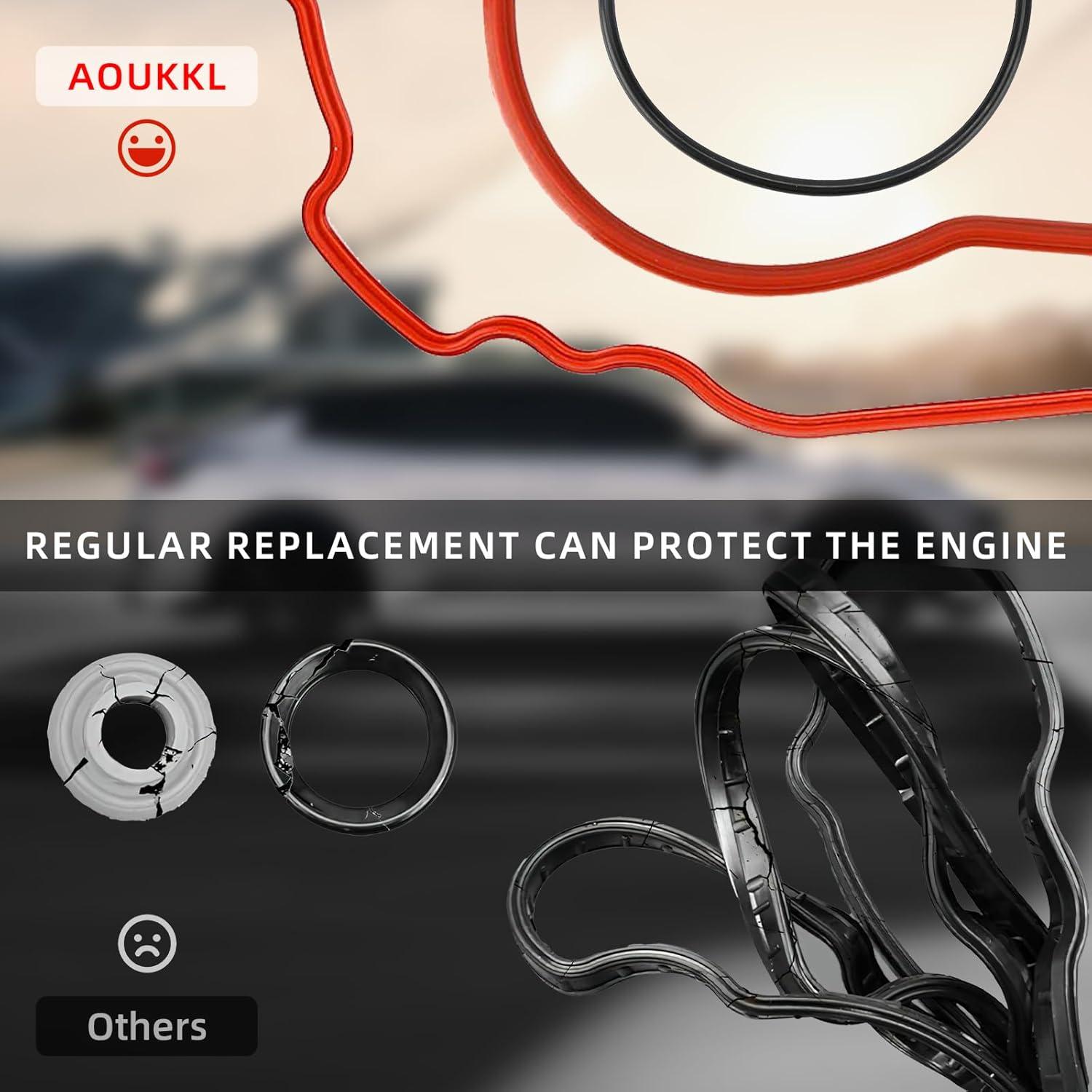 Kit de Juntas de Tapa de Válvula AOUKKL VS50866R para Audi