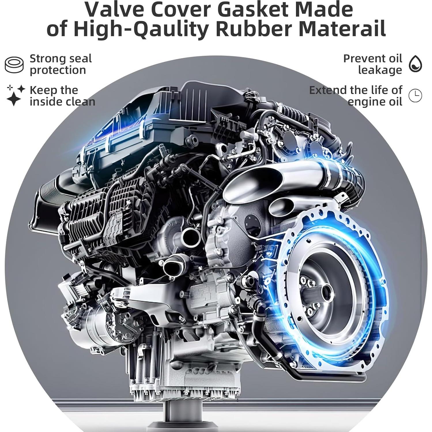 Kit de Juntas de Tapa de Válvula AOUKKL VS50866R para Audi