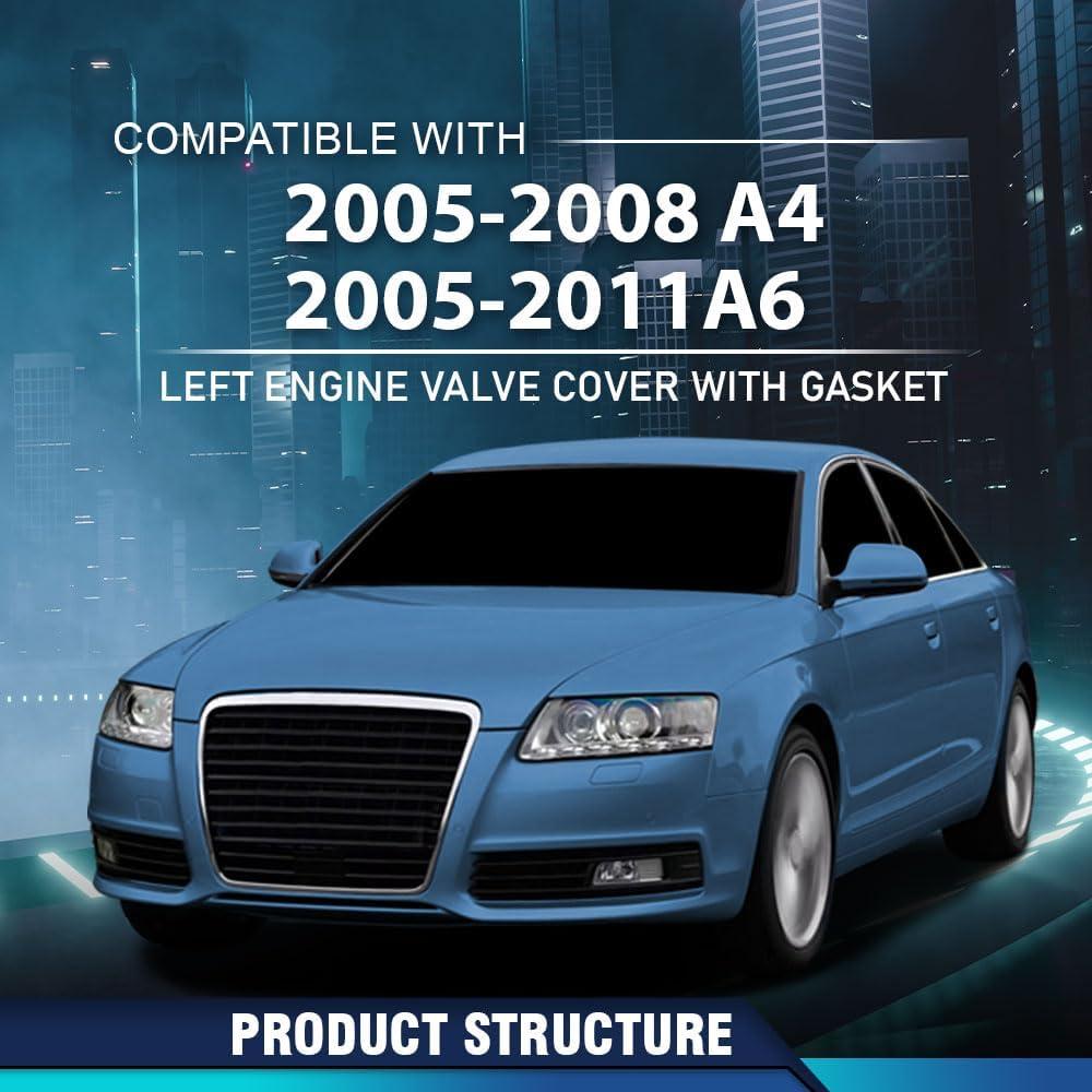 Cubierta de Válvula del Motor PIT66 con Junta para Audi A4/A6