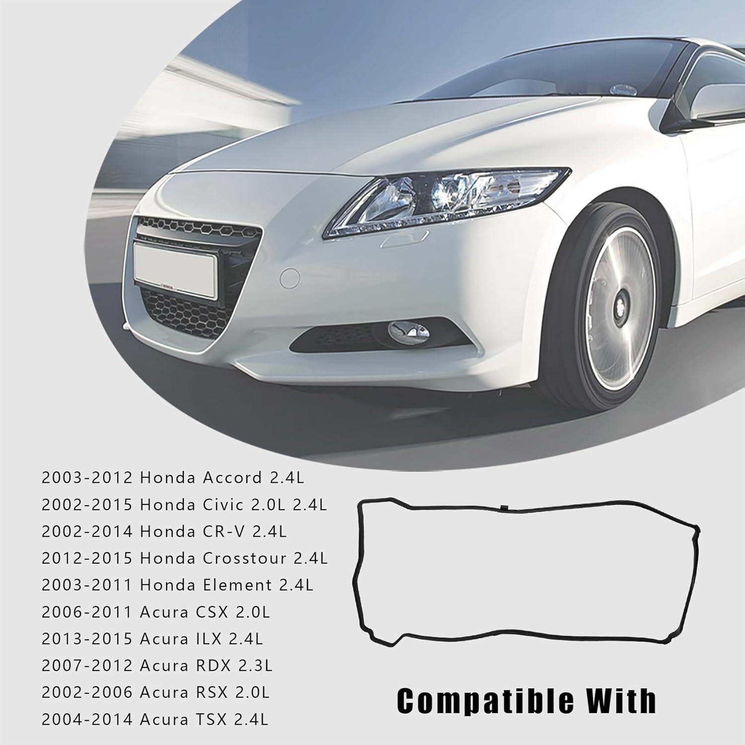 Junta de Tapa de Válvula Zufoty VS50614R para Honda y Acura