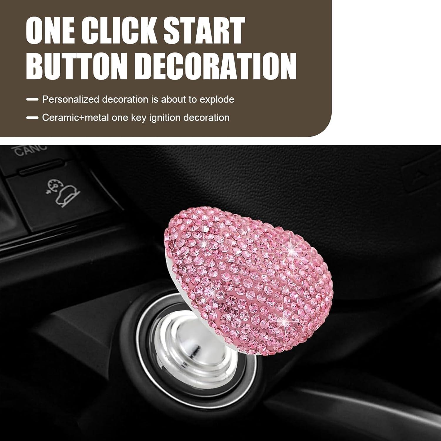 Cubierta de Botón de Inicio Bawkars Corazón con Rhinestones