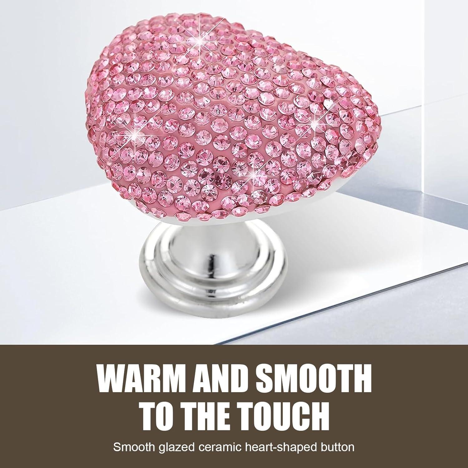 Cubierta de Botón de Inicio Bawkars Corazón con Rhinestones