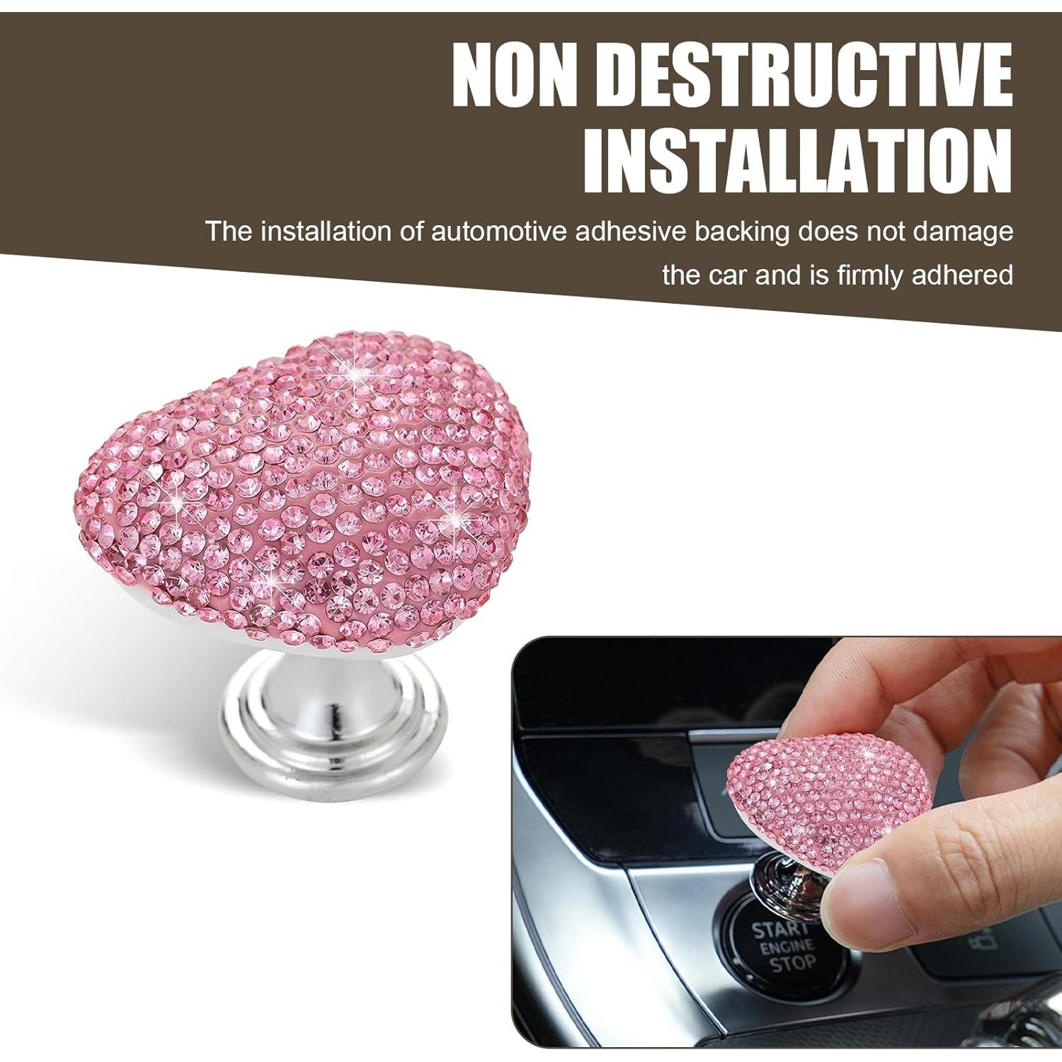 Cubierta de Botón de Inicio Bawkars Corazón con Rhinestones